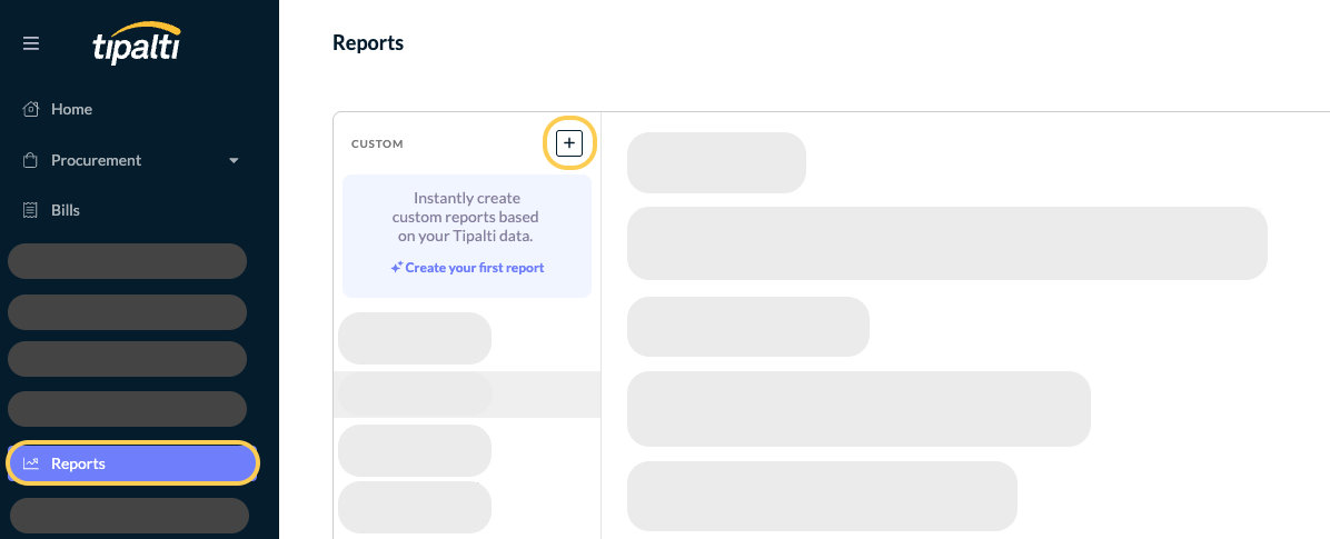 Reports page