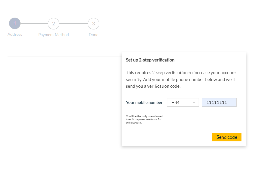 2FA for payee payment change in the iFrame