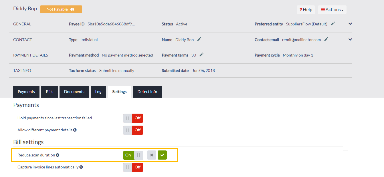 Reduce scan duration