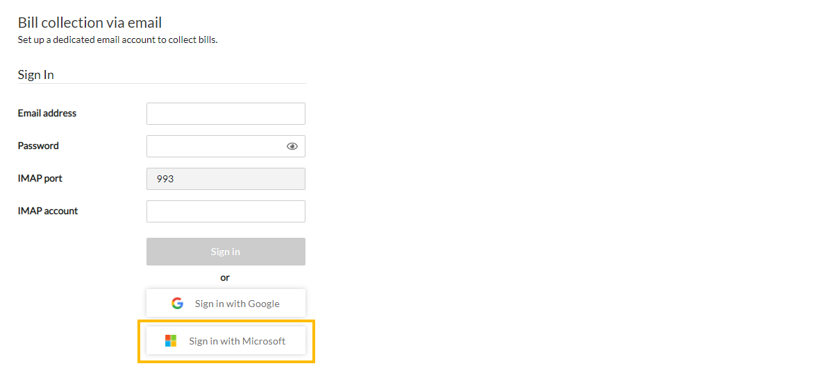 Bill collection via Microsoft