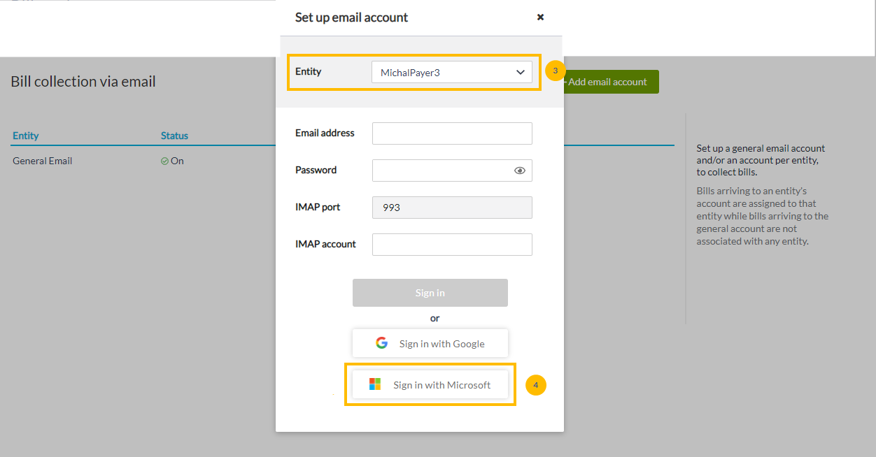 Sign in with Miscrosoft
