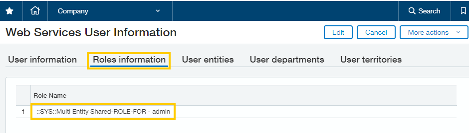 Intacct - Roles Information