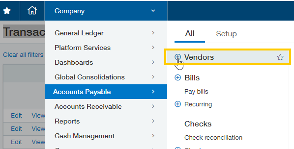 Create a Tipalti vendor in Intacct