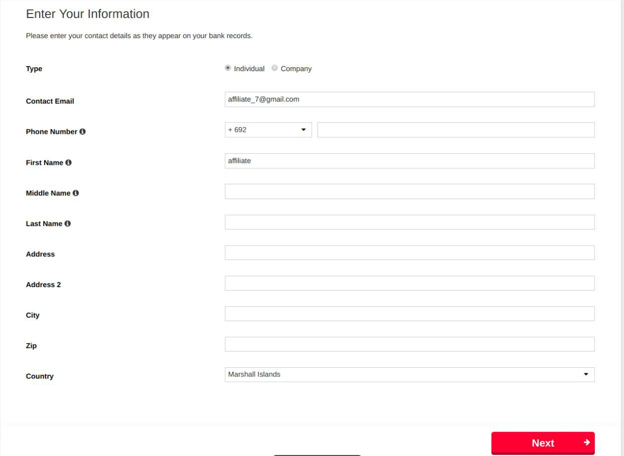 Suppliers Portal for Affise