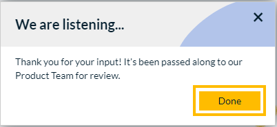 We are listening dialog